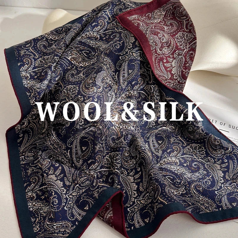 Twilight flower – Wool and silk scarf